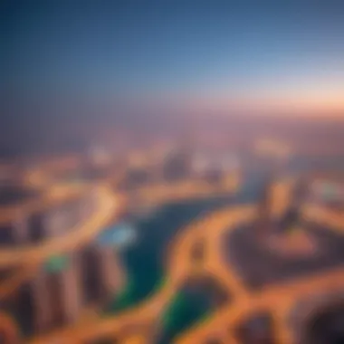 Aerial Perspective of خفايف الخوانيج Stunning skyline view of خفايف الخوانيج