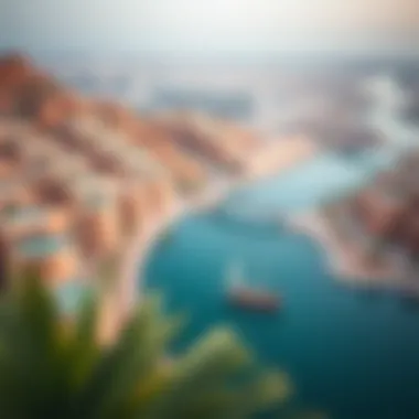 Aerial view of Wadi Dubai showcasing its unique architecture