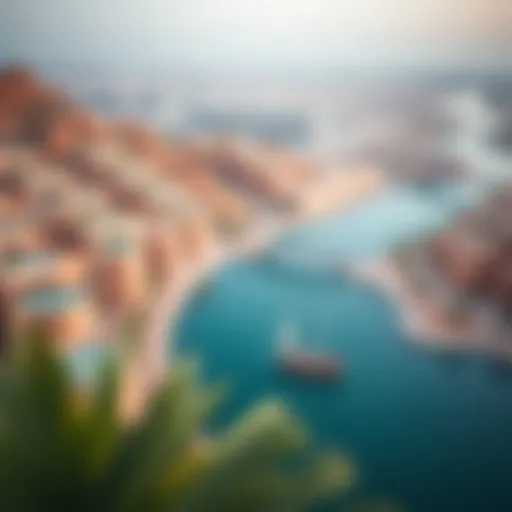 Aerial view of Wadi Dubai showcasing its unique architecture