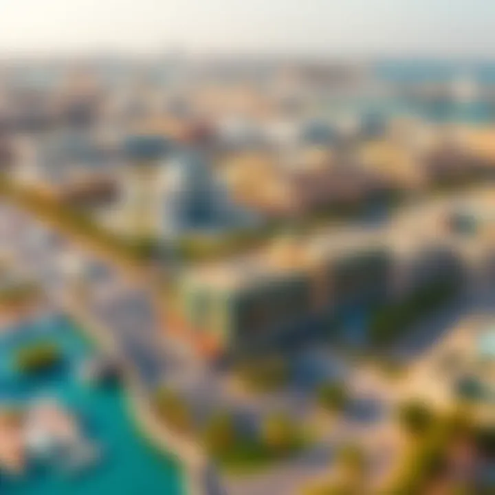 Prime Location and Surroundings of Wasl Port Views Building 2 Panoramic view of the surrounding area showcasing the strategic location of Wasl Port Views Building 2