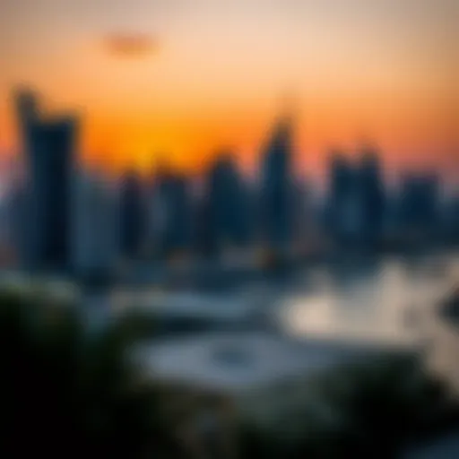 Stunning view of the Golden Mile skyline at sunset
