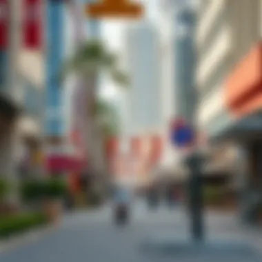 Vibrant Street Life in the Golden Mile Vibrant street life and amenities in the Golden Mile area