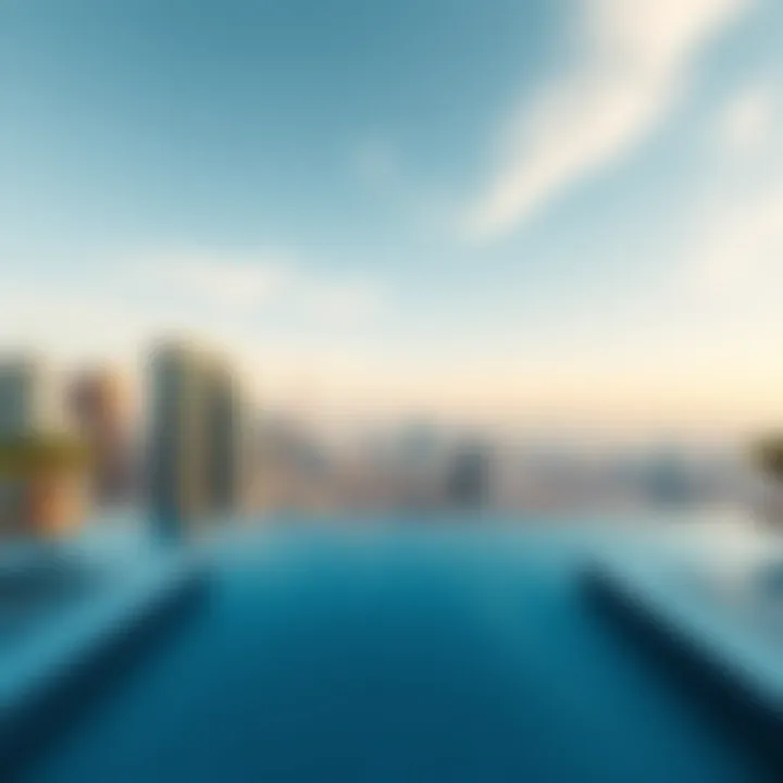 Infinity pool with stunning city views at Imperium Zabeel Saray
