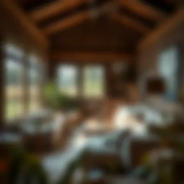 Cozy Reading Nook in Agricultural Living A cozy reading nook within an agricultural home illustrating the blend of functionality and aesthetics