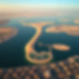 Aerial view of Jubail Island showcasing its pristine landscapes and development potential.