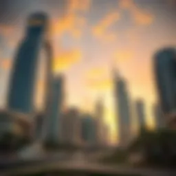 Stunning skyline of Jumeirah Triangle showcasing futuristic architecture