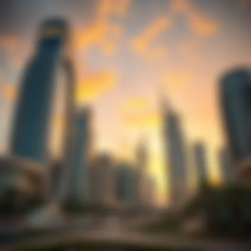 Stunning skyline of Jumeirah Triangle showcasing futuristic architecture