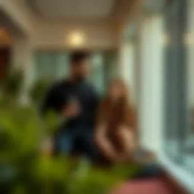 A couple considering property options in the UAE