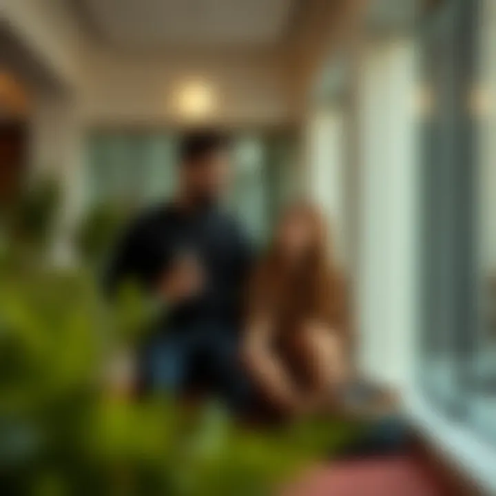 A couple considering property options in the UAE