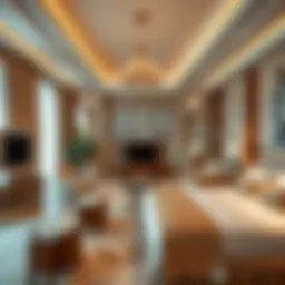 Lavish interior of a luxury hotel suite in Dubai