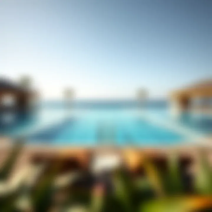 Serene Infinity Pool at a Luxury Resort Relaxation by the infinity pool at a luxury resort