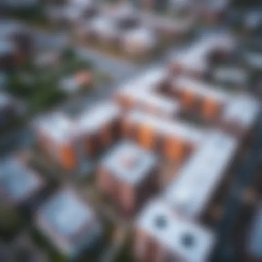 Aerial view of the Maple 2 development showcasing architectural designs.