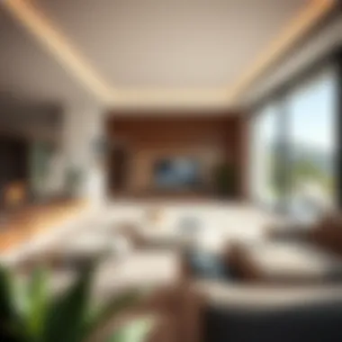 Luxurious living space within Montrell highlighting modern design elements