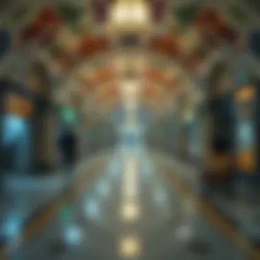 Cultural Richness Inside Muraqqabat Metro Station Interior of the Muraqqabat Metro Station with vibrant cultural designs