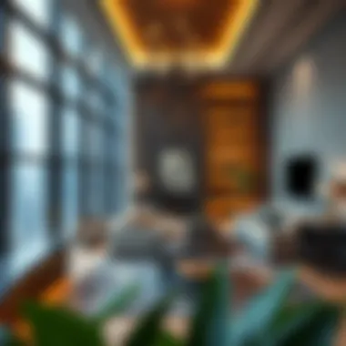 Luxurious Apartment Interior Elegant interior design of a luxury apartment in downtown Dubai