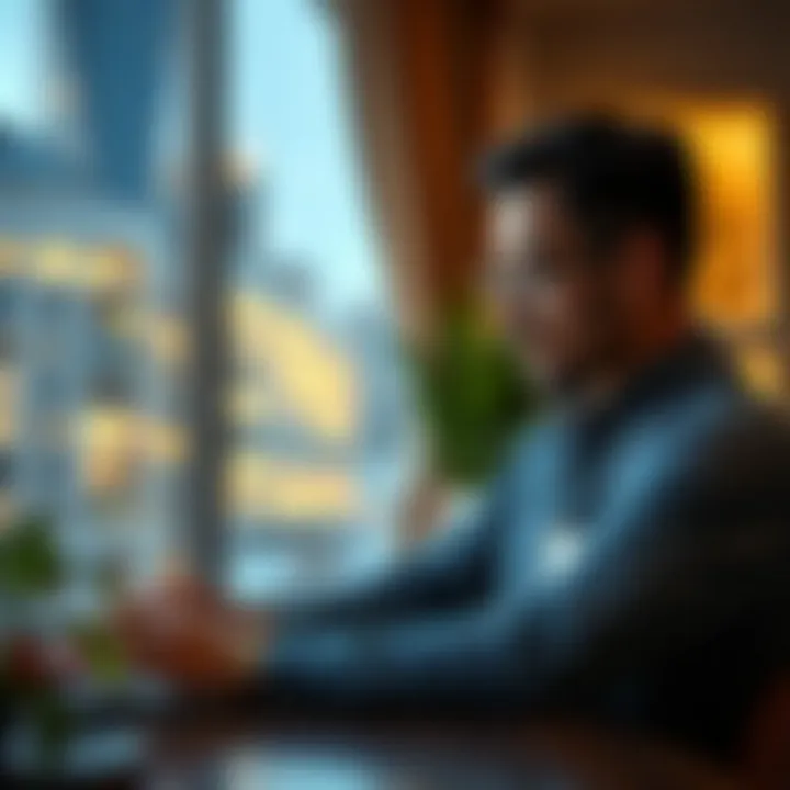 An individual reviewing job listings on a laptop