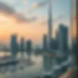 Stunning view of Dubai Marina skyline