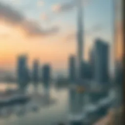 Stunning view of Dubai Marina skyline