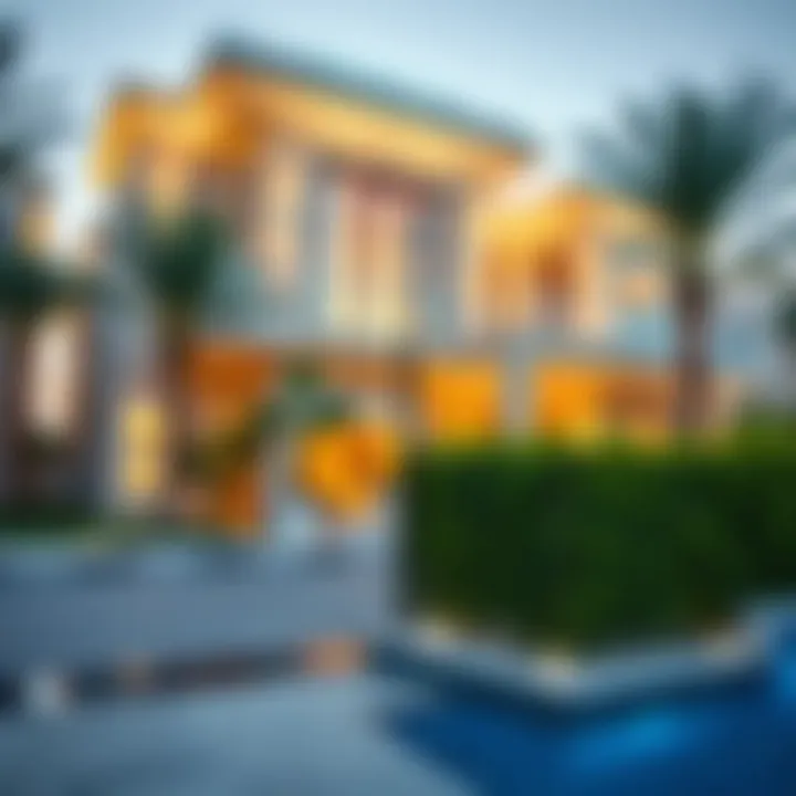 Luxury Living: Properties in Dubai A luxury property in a popular Dubai neighborhood