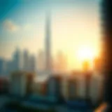 A skyline view of Dubai showcasing its iconic skyscrapers