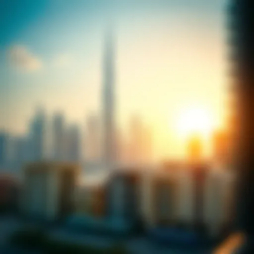 A skyline view of Dubai showcasing its iconic skyscrapers
