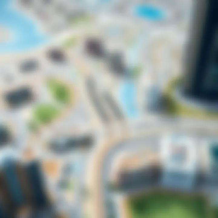 Identifying Prime Neighborhoods in Dubai A map pinpointing prime neighborhoods in Dubai