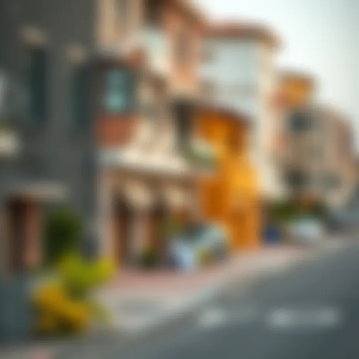 Diverse Neighborhoods in Dubai Vibrant neighborhood showcasing diverse property types