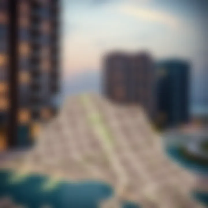 Rental Properties Map in Jumeirah Beach Residence Map highlighting rental properties within Jumeirah Beach Residence