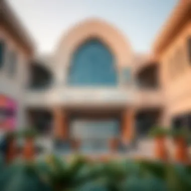 Exterior view showcasing the unique architectural design of Oasis Mall