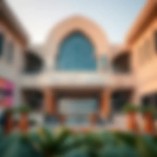 Exterior view showcasing the unique architectural design of Oasis Mall