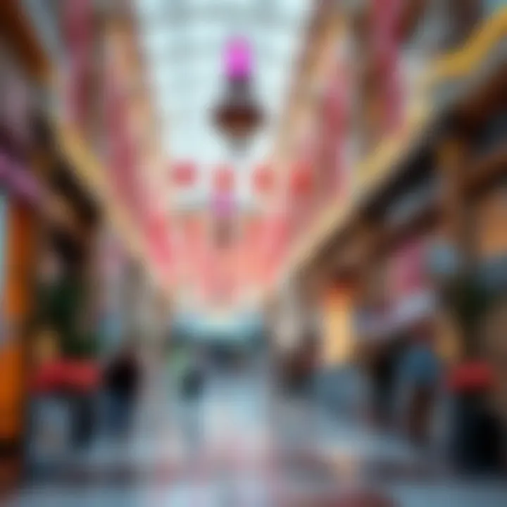 Interior layout highlighting the vibrant shopping atmosphere