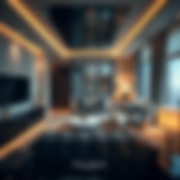 Luxury Apartment Interior in Palladium Tower Interior of a luxury apartment in Palladium Tower highlighting modern amenities