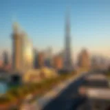A striking skyline view of Dubai showcasing iconic architecture