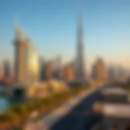 A striking skyline view of Dubai showcasing iconic architecture