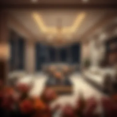 Interior of a lavish penthouse with high-end finishes