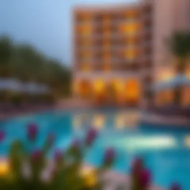 Community Amenities of Portofino Dubai Community amenities at Portofino Dubai, featuring a pool and recreational spaces