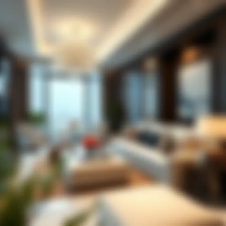 Luxurious Interior Design at Portofino Luxurious interior design of a residential unit in Portofino Dubai