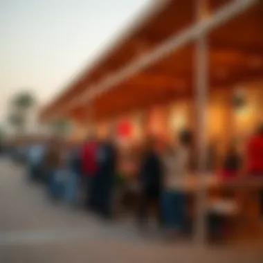 A community event taking place at Rabdan Park with attendees enjoying activities