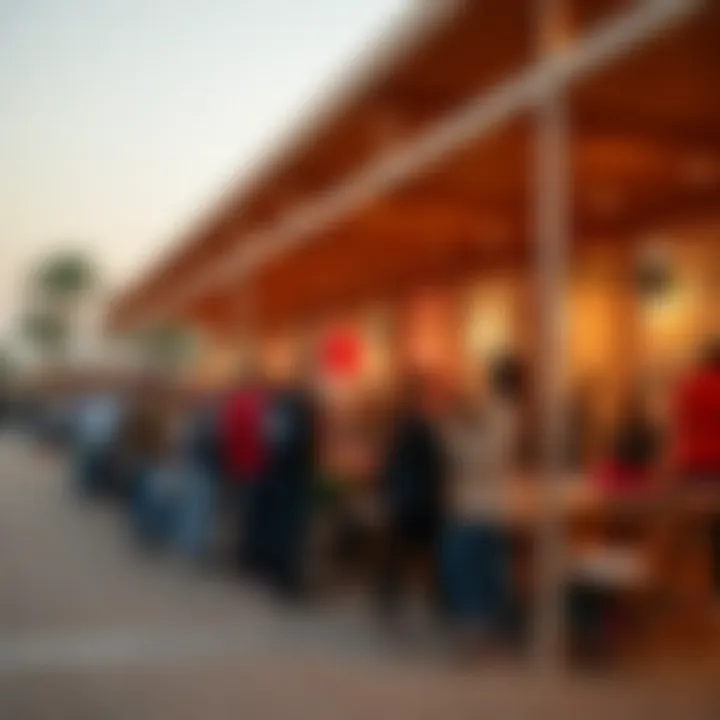 A community event taking place at Rabdan Park with attendees enjoying activities