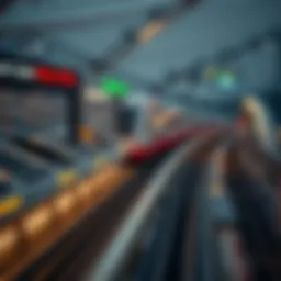 Aerial view of the Red Line metro in Dubai