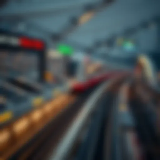 Aerial view of the Red Line metro in Dubai