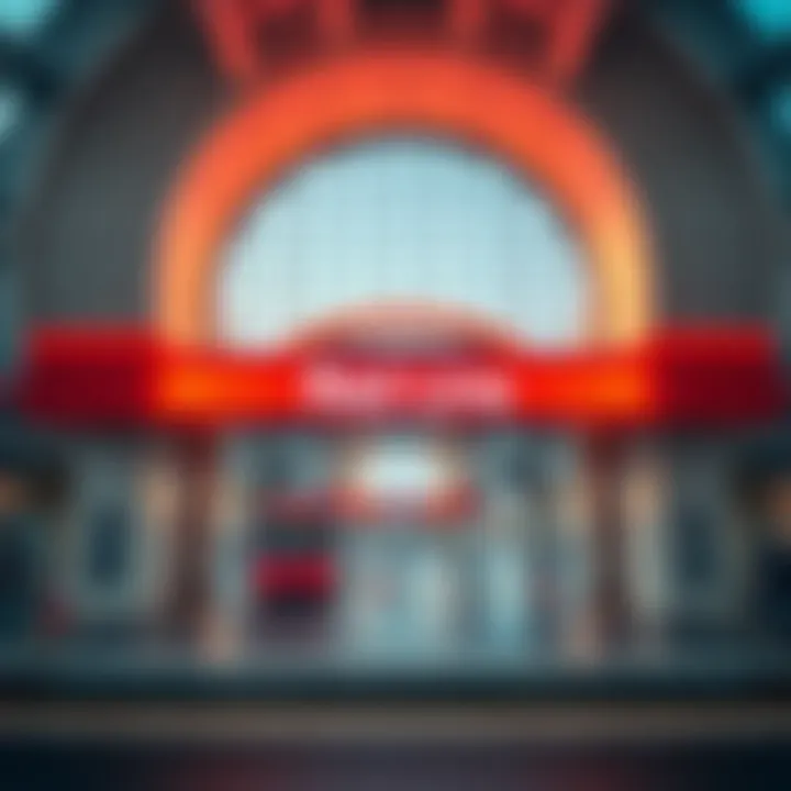 Architectural Design of a Red Line Metro Station Exterior of a prominent Red Line metro station