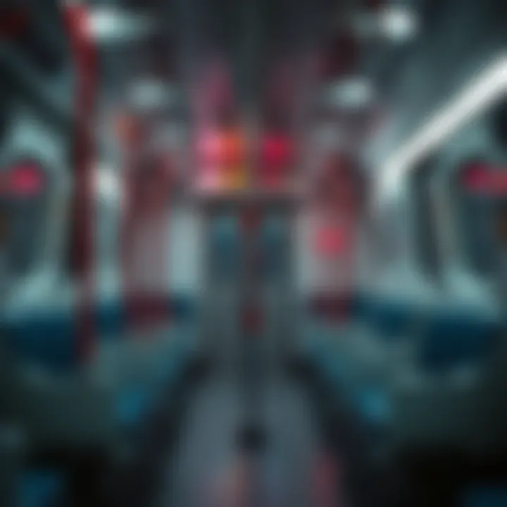 Inside the Comfort of a Red Line Train Interior of a Red Line metro train showcasing passenger comfort