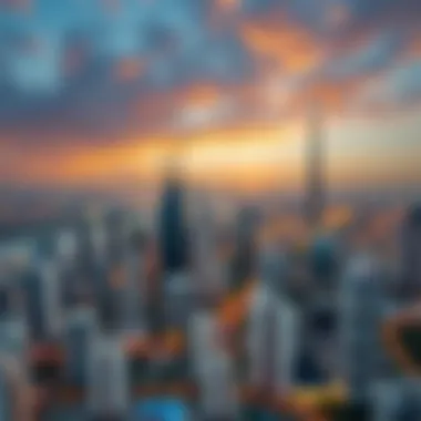 Luxury Properties in Dubai Aerial view of Dubai's skyline showcasing luxury properties