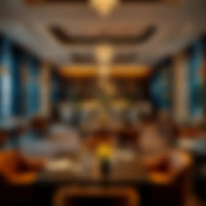 Dining area showcasing culinary excellence at Savoy Park