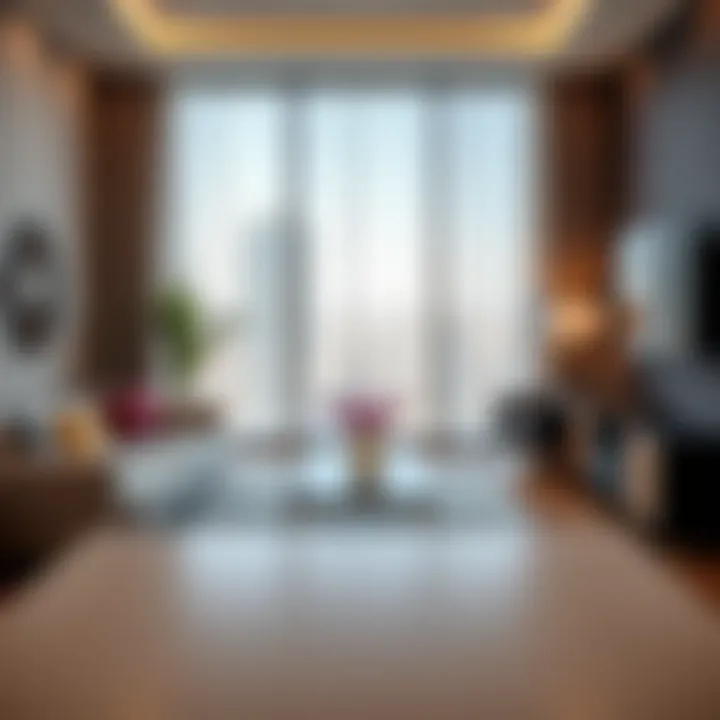 Modern living space inside Savoy Park Hotel Apartments