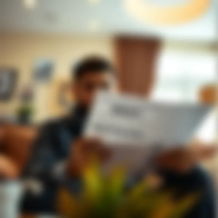 Tenant's Perspective on Rent Increase Notices A tenant reviewing a rent increase notice