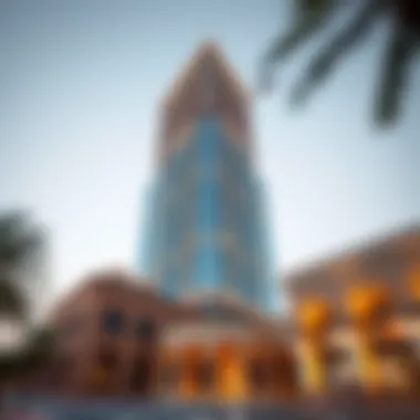 Architectural details of Al Hamd Building facade