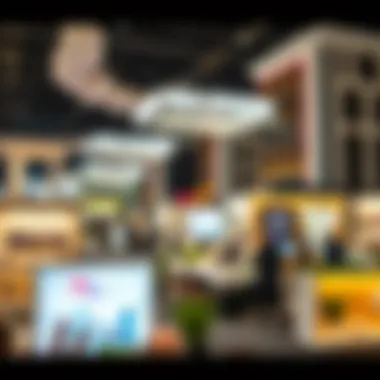 Real Estate Exhibition in Dubai A bustling real estate exhibition in Dubai