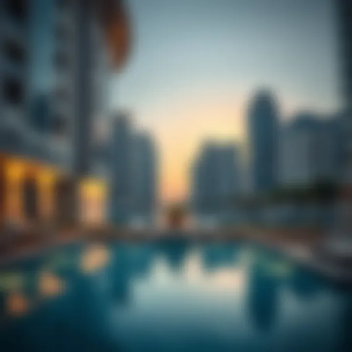 Luxurious amenities at The Point Marina including pools and lounges